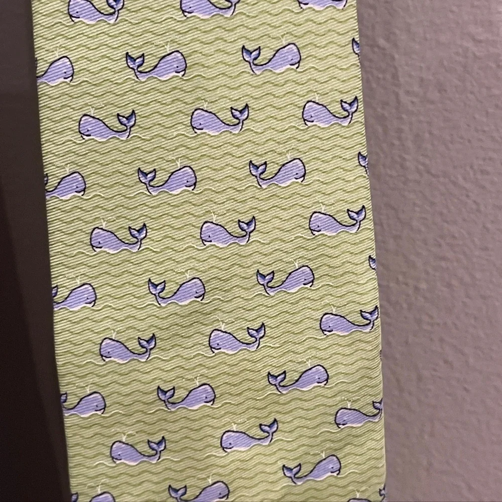 Tommy Hilfiger Neck Ties Mens Silk Green Whale Blue Polka Dot School  Lot of 2